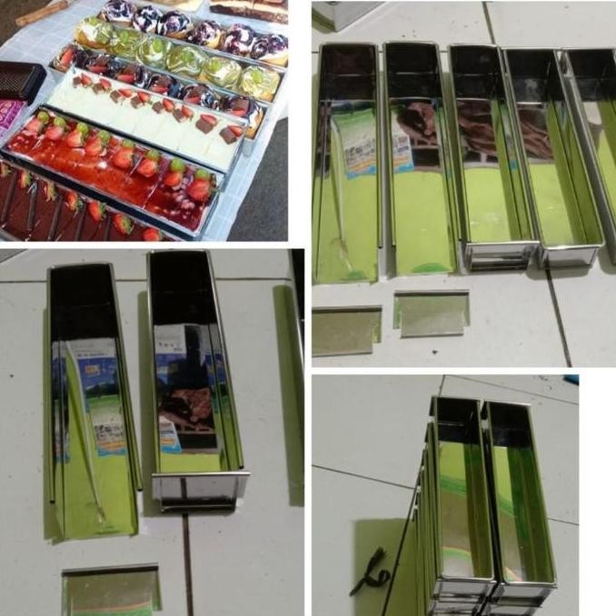 Sale Loyang Tiramisu Sodok Kotak Panjang Stainless / Loyang Tiramisu Bongkar Pasang