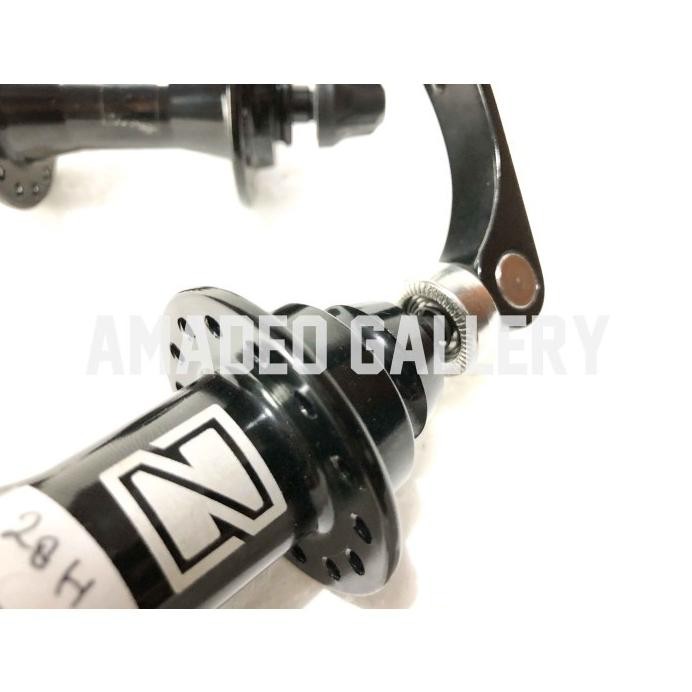 Part Sepeda Hub Freehub Nautilus 28 Hole V Brake Black Jangkrik 74 130