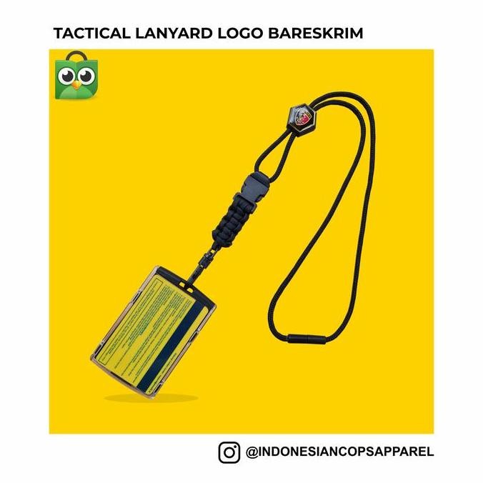

TERMURAH - Id Card Holder - Tactical Lanyard Badge Holder - logo Bareskrim