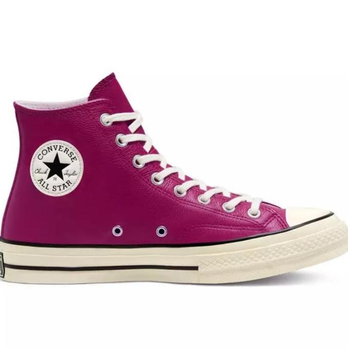 Sepatu Sneakers Pria Converse Chuck 70 Hi Leather Rose Maroon 167063C (Best Quality)