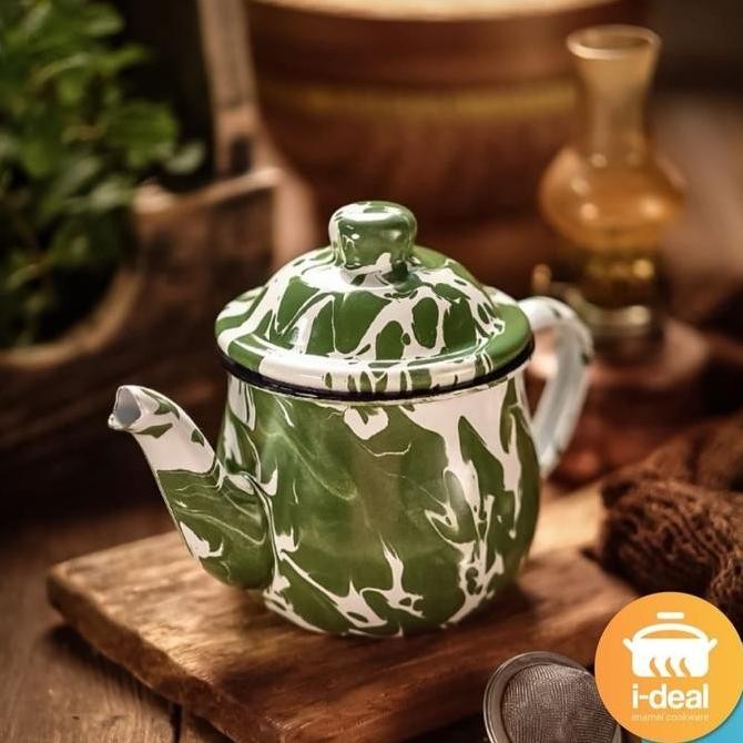 Promo Timbangan Teko Ceret Poci Mungil Jadul Blirik Hijau Vintage 12 Cm