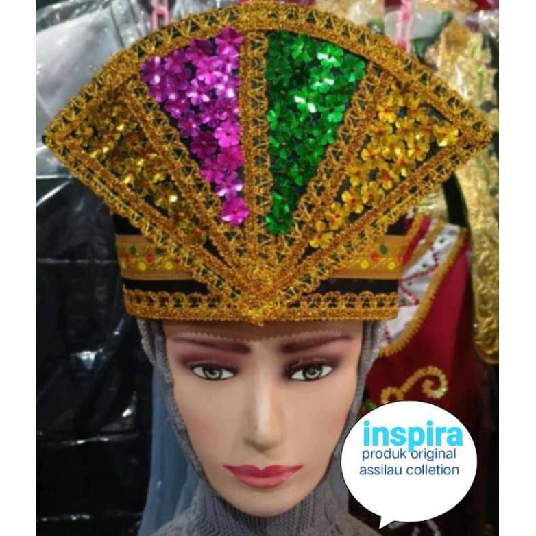 Koe-1116 Topi Tari Saman Aceh/Topi Khas Tari Saman/Mahkota Tari Saman Aceh