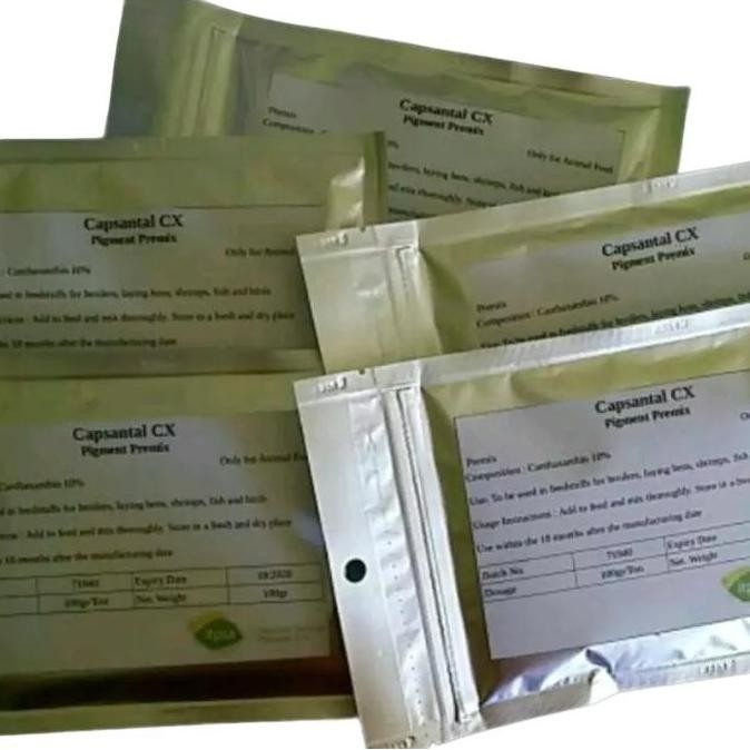 CAPSANTAL CX / CANTHAXANTIN / PENGGANTI CAROPHYLL RED PEMERAH KUNING TELUR / KULIT IKAN ORIGINAL DAN