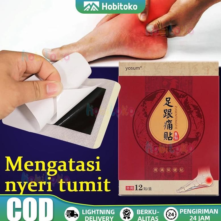 Koyo Plantar Fasciitis 12Pcs Obat Sakit Telapak Kaki Heel Pain Relief Patch sakit tumit kaki plantar