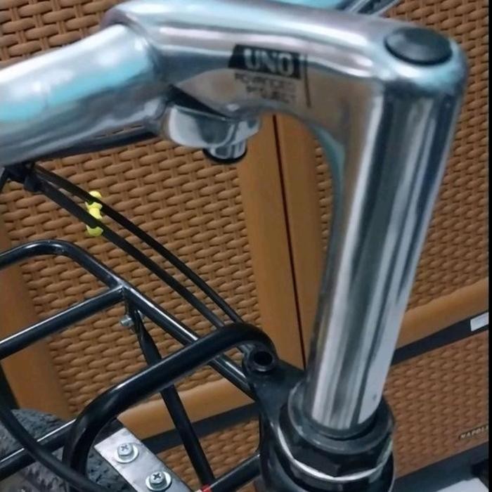 Quil Stem Tiang Stang Bango Sepeda Balap Roadbike Fixie Uno Insert 22 Alloy Silver Original Dan Terp