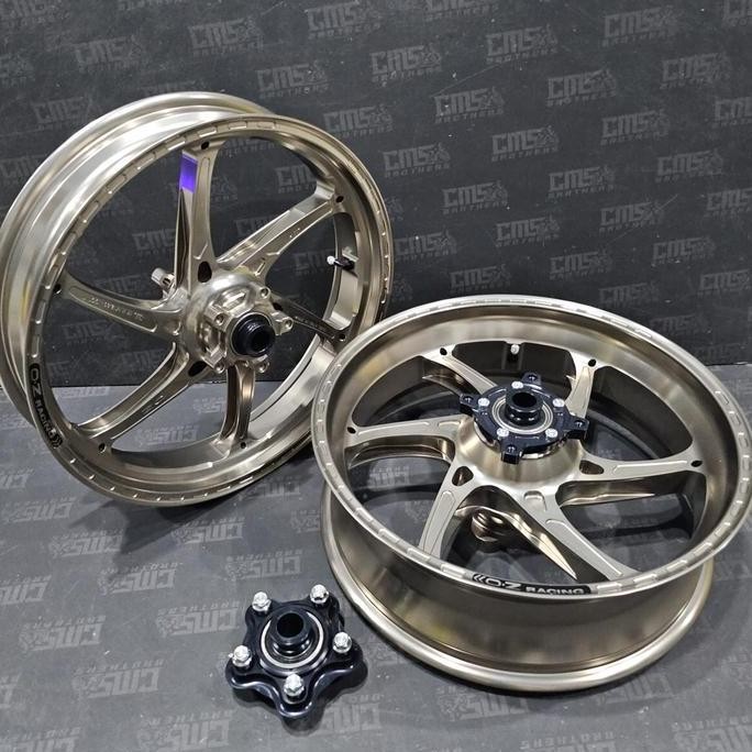 VELG VELEK OZ RACING OZGASS DOUBLE DISC FORGED KAWASAKI ZX6R ZX636 BRONZE ORIGINAL DAN TERPERCAYA