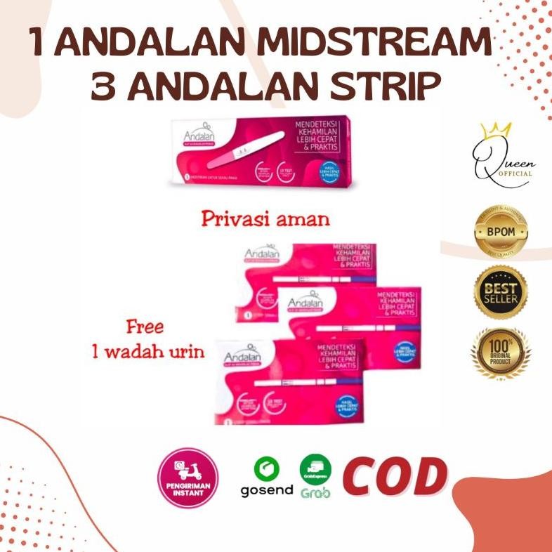 Best Seller 4in1 FREE Wadah urin  Tespek Testpack test kehamilan Test pack 3 Andalan strip 1 midstre