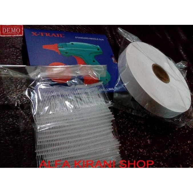 

Paket Tag Gun / alat tembak baju + 1000 arrow pin & pita laundry 1 inc