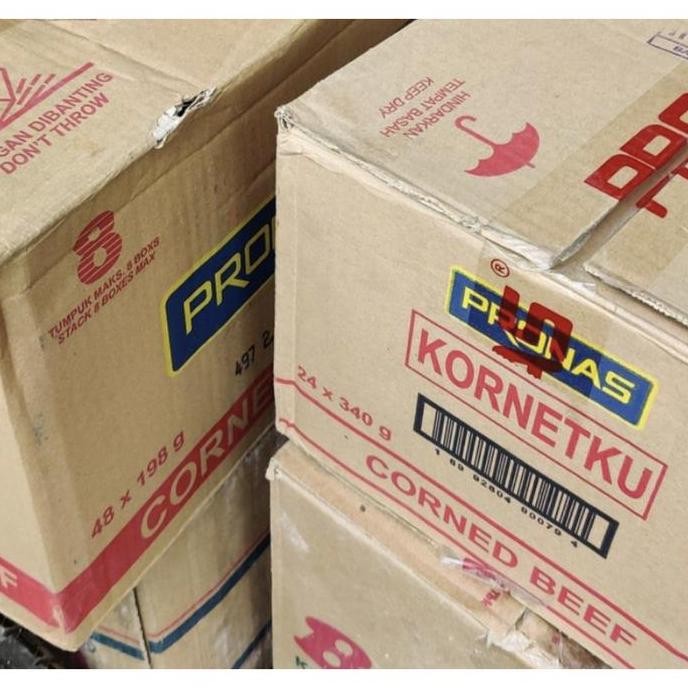 Kornet Daging Sapi Kornetku Pronas 340 Gram Dus Isi 24 / Kornetku