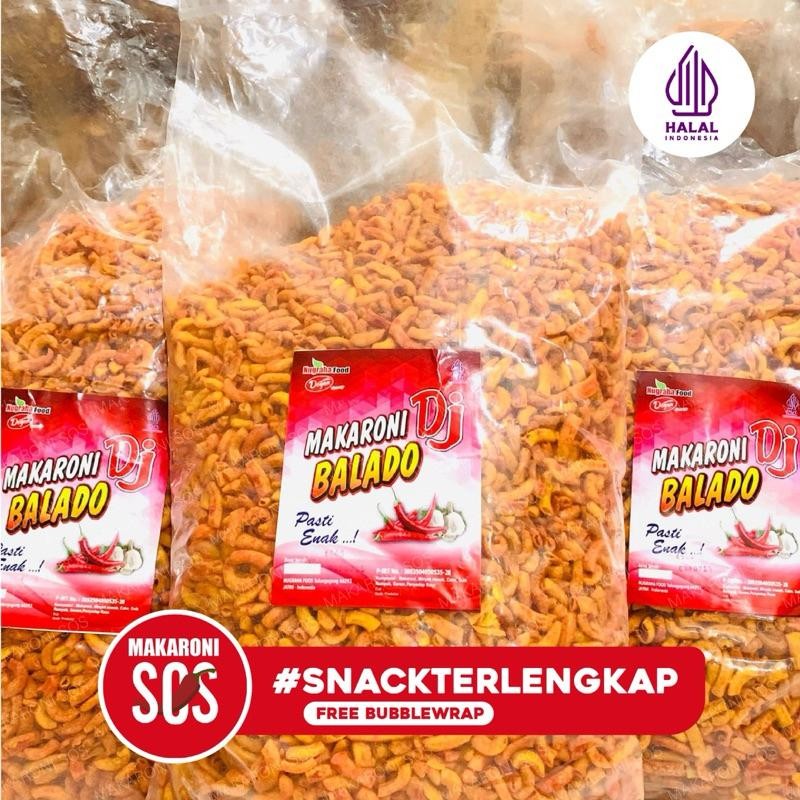 

Makaronisos - 500Gr / 1/2Kg Makaroni Balado Sepat Makaroni Pipa Balado Pedas Manis Snack Food Berkualitas