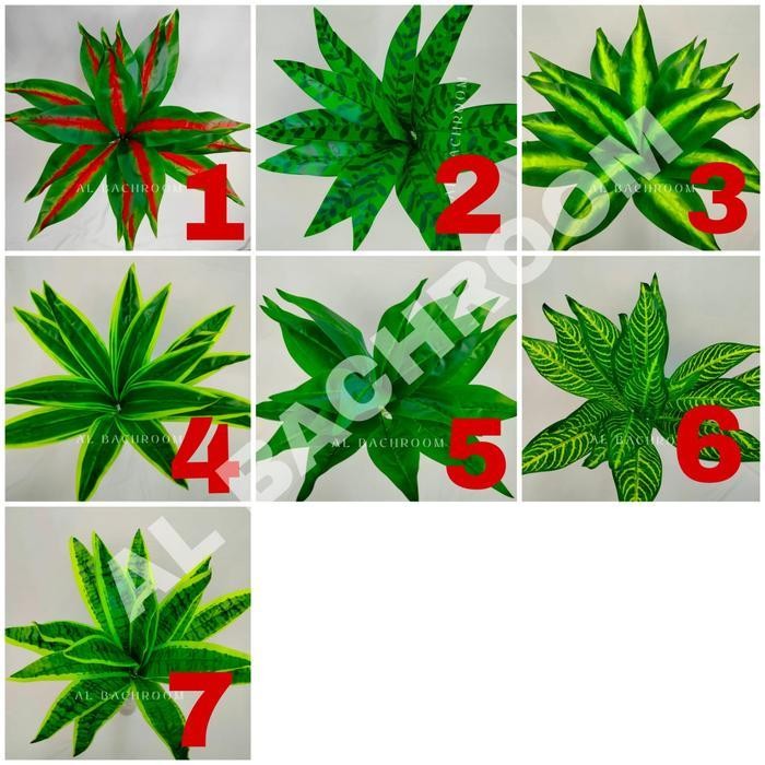 B8098 Tanaman Plastik Gelombang Cinta 18 Cabang Artificial Dekorasi