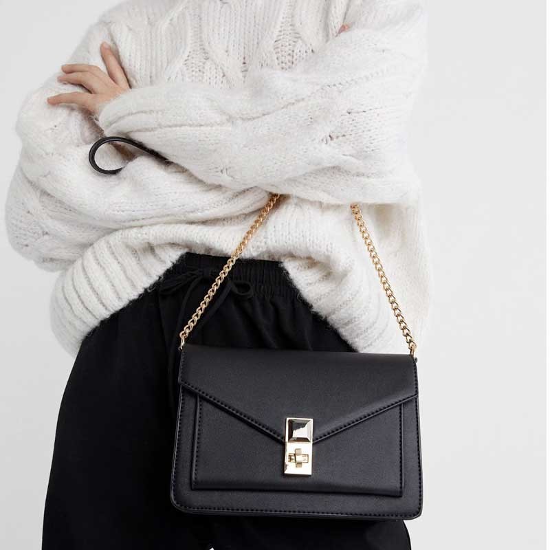 Tas Selempang Wanita STRADIVARIUS Velen Sling Bag PU Leather Elegan Muat HP 7 Inch Adjustable Strap 