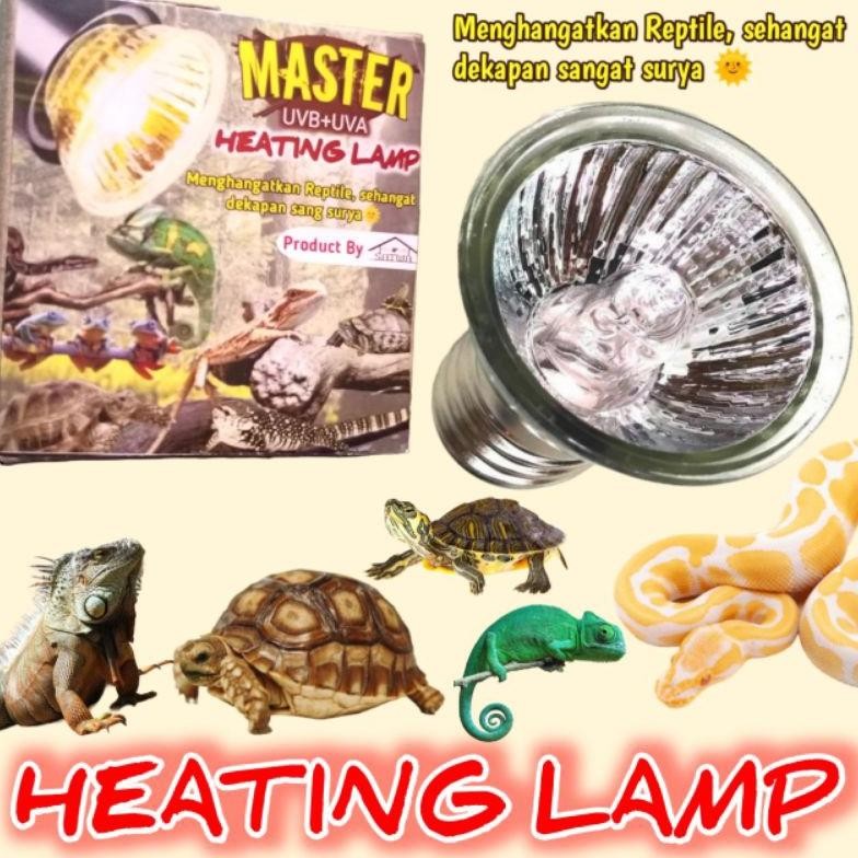 Lampu halogen UVB+UVA penghangat penerang kandang reptile reptil kura kura tortoise turtle bearded d