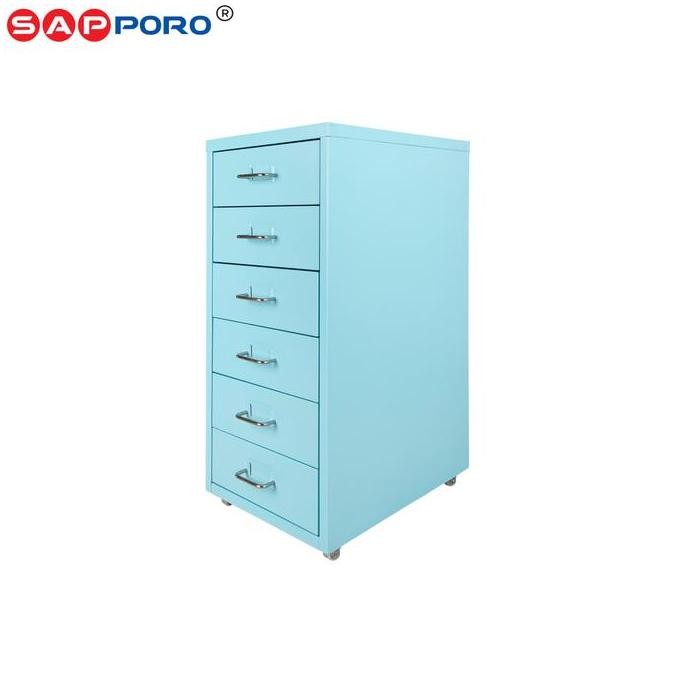 Sapporo Alzey - Lemari Kantor | Lemari Besi Portable 6 Laci
