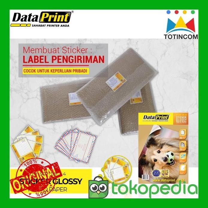 

new !!! Kertas DataPrint Stiker A4 kilap 135 gsm label Sticker