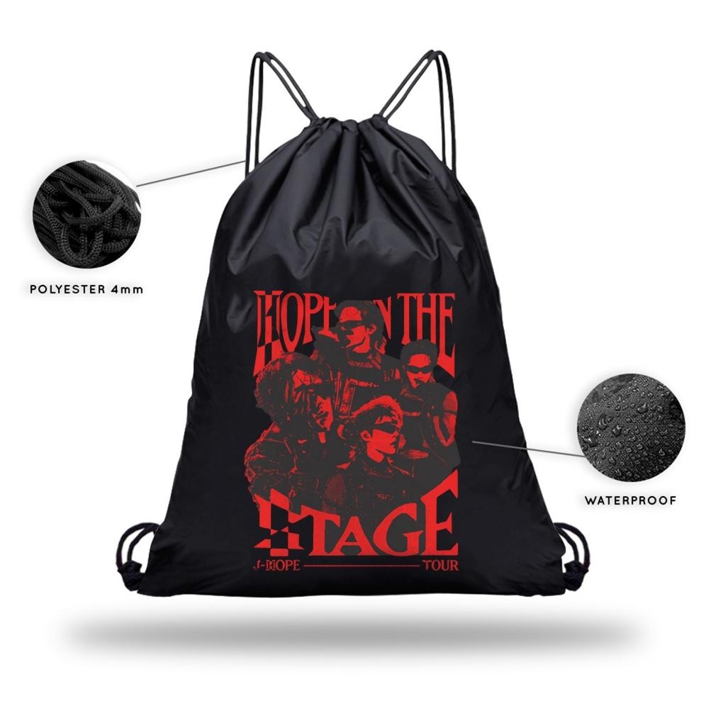 String bag tas serut korean kpop J-hope bangtan on the stage BANYAK VARIAN MODEL bonus pin