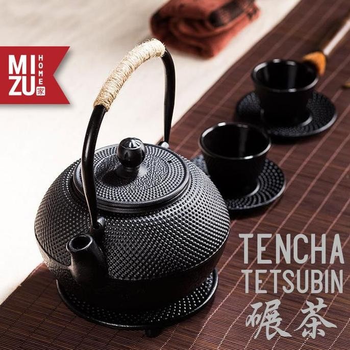 TERMURAH - MIZU TENCHA Tetsubin Japanese Style Cast Iron Teapot Teko Teh Besi