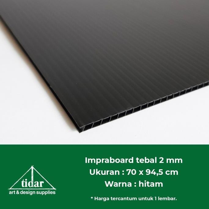 

new !!! Impraboard Hitam 2 mm 70 x 94,5 cm - Infraboard - Papan Plastik - PP