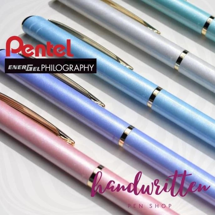 

TERMURAH - PENTEL EnerGel Philography Metal Gel Ballpoint Pen / Pulpen Gel