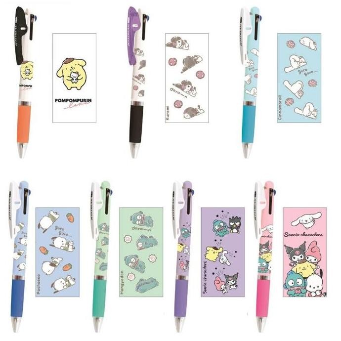 

TERBARU - Uni Jetstream 3 Color Multi Pen Sleepy Sanrio Cinnamoroll Hangyodon Pochacco Kuromi Ballpoint Ink 0.5mm Pen Limited Edition