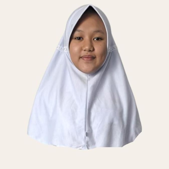 JILBAB ANAK SEKOLAH SD PEREMPUAN PUTIH KELAS 1 - 6 KERUDUNG