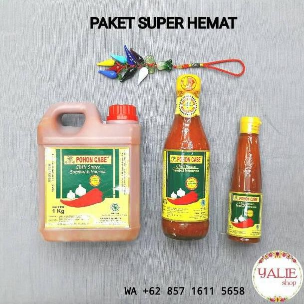 

1 KG + 330ml + 140ml PAKET SUPER HEMAT SAUS SAMBAL POHON CABE