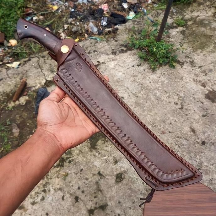 Golok Kopak Rawing Golok Kerja Kebun Dan Daging Fulltang Kulit Premium