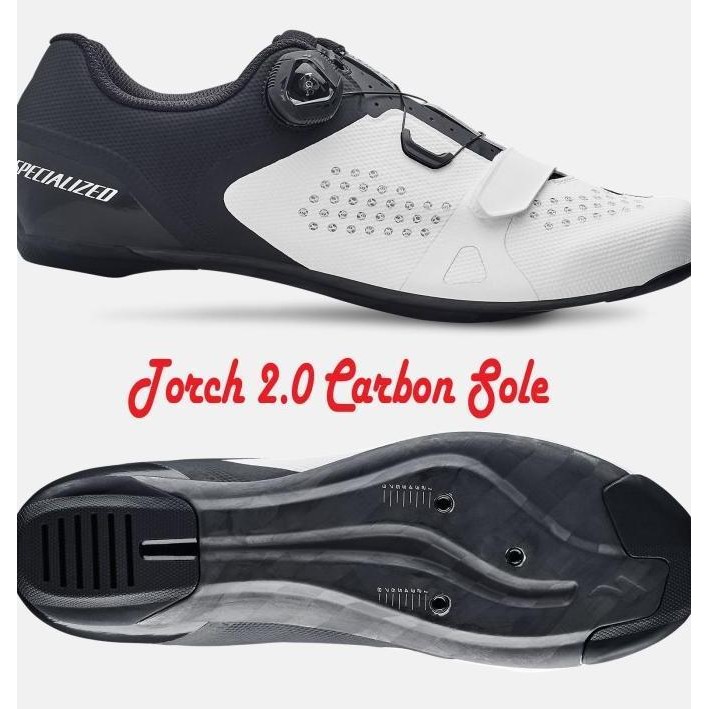 SEPATU ROAD BIKE SPECIALIZED TORCH 2.0 ROAD CARBON SHOES - PUTIH