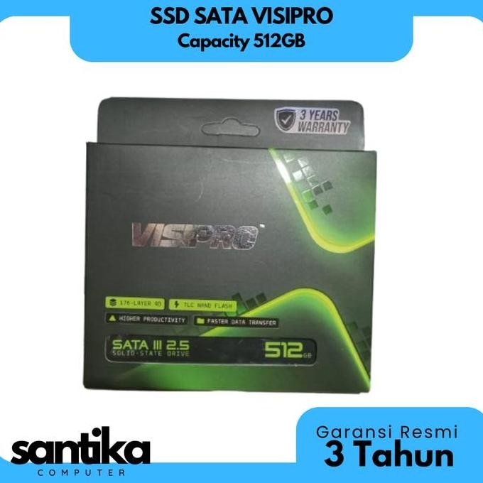 TERMURAH - SSD 512GB 2.5" SATA 3 6GB/s VISIPRO 100% ORIGINAL-Ssd Visipro 512GB
