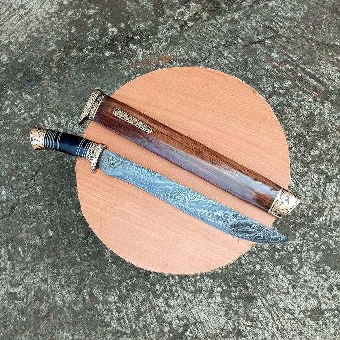 Pisau Golok Sembelih Damaskus Custom Siap Pakai