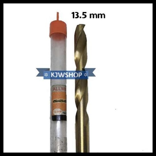 BEST DEAL MATA BOR BESI 13.5 MM TINCOATED MATA BOR 13.5MM KUNING TWIST DRILL BIT 13.5MM MATA BOR KUN
