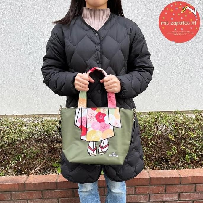 Tas Mis Zapatos B-7379 sling bag selempang wanita gambar Jepang unik