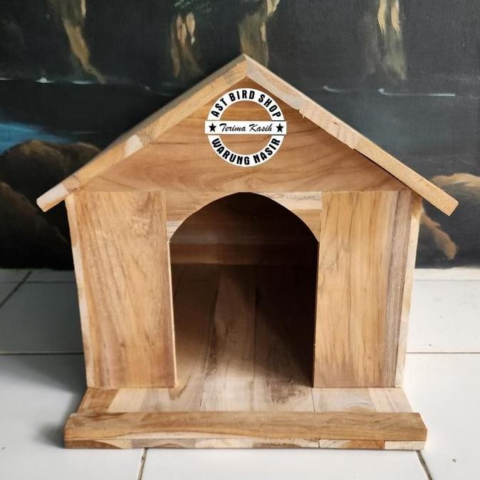 Rumah kucing anjing kelinci marmut kayu jati hutan