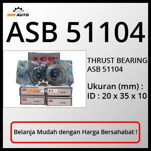 DISKON BEARING ASB 51104 THRUST BEARING LAHER BEARING ASB 