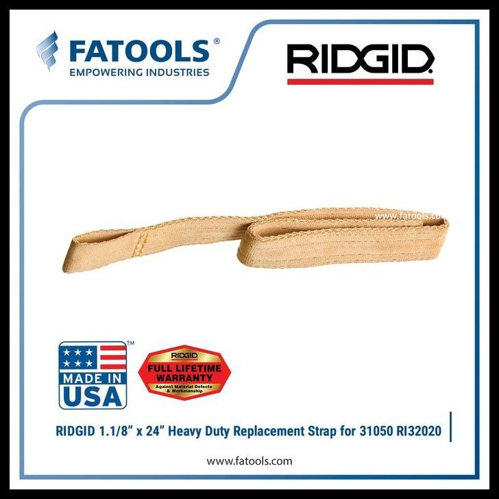 TERMURAH RIDGID 32020 REPLACEMENT STRAP 24" X 1.1/8" FOR 31050 STRAP WRENCH 