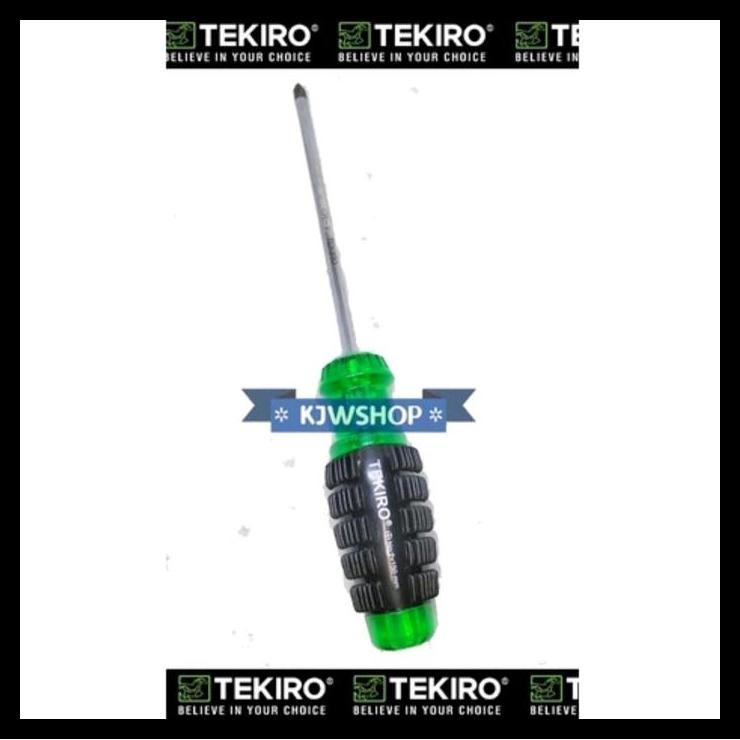 TERBARU OBENG + TEKIRO 6 X 150MM SCREWDRIVER PLUS OBENG TANGAN GAGANG KARET MERK TEKIRO SCREW DRIVER