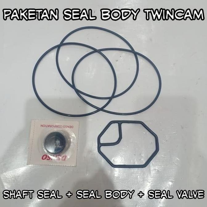 baru paket seal kompresor ac mobil twincam kijang r134 - seal kit lengkap