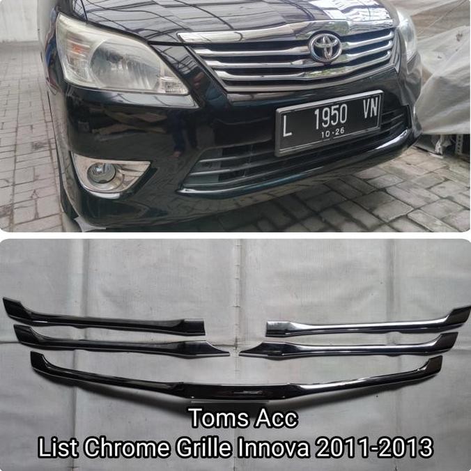 // List Chrome Grill Innova 2011 2013 Original Front Grill Ornamen Toyota //