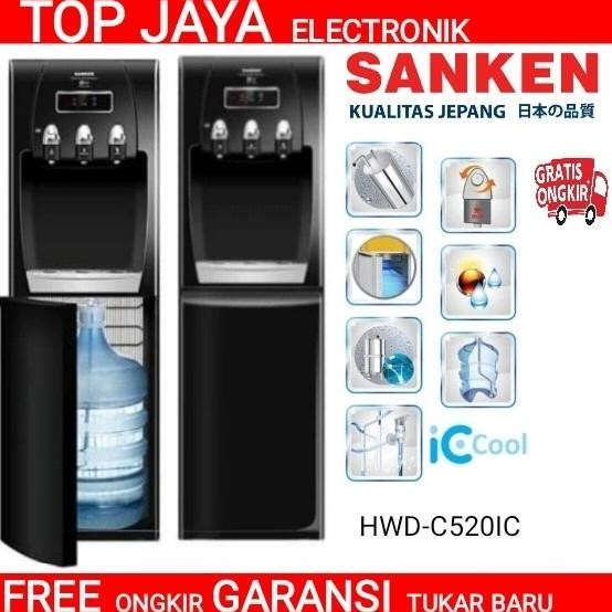 Tersedia Dispenser Galon Bawah 3 Kran Sanken Stainless Steel Pipe & Hot Normal Cold