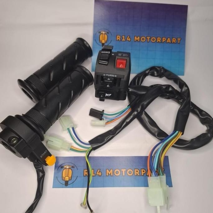 tersedia set saklar kev + handgrip honda supra 100 supra x lama original