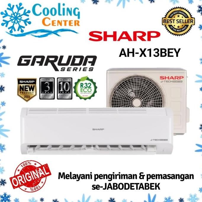 baru ac split sharp ah-x13zy 1.5pk inverter hemat listrik - unit only