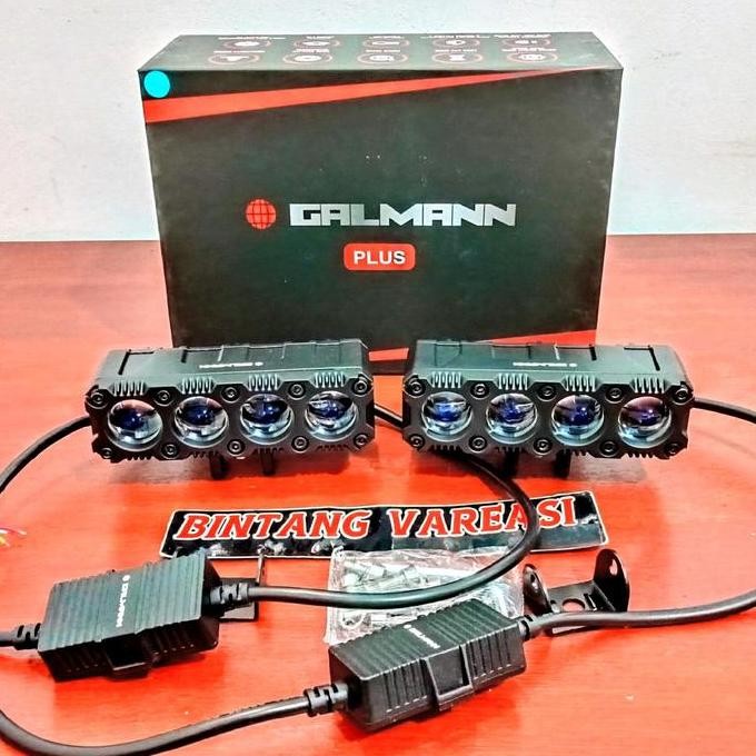 Lampu Led Laser Galman Plus 4 Mata Mini Laser 4 Mata Galman Blue Lens