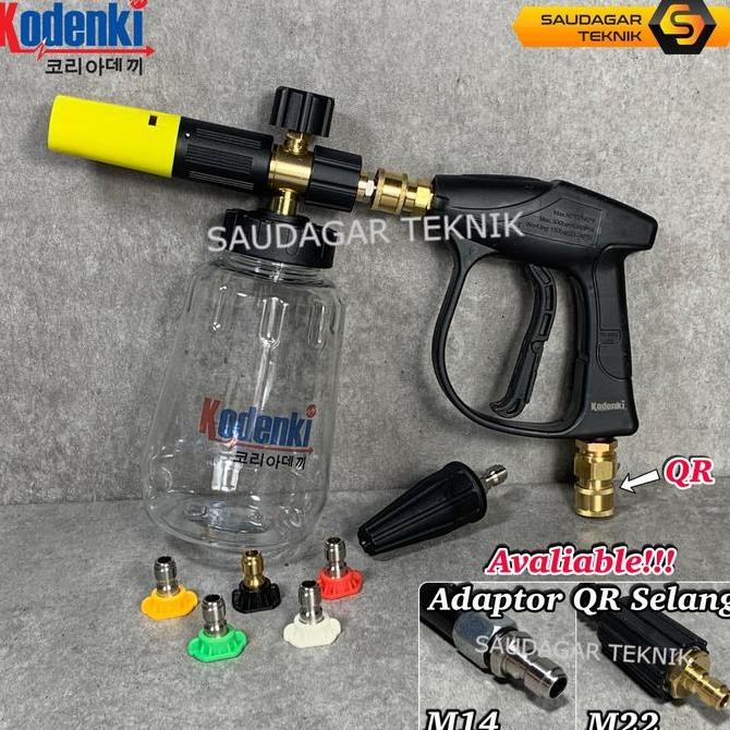 baru paket gun jet cleaner kodenki foam lance turbo nozzle semprotan steam mobil motor ac quick coup