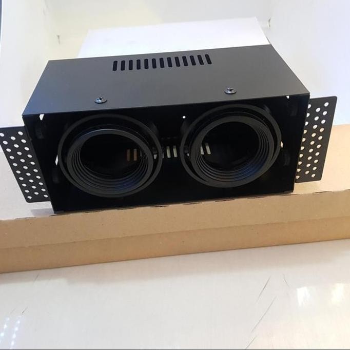 Kap Lampu Downlight 2 Gang Mr16/Kap Spotlight Sorot Mr16