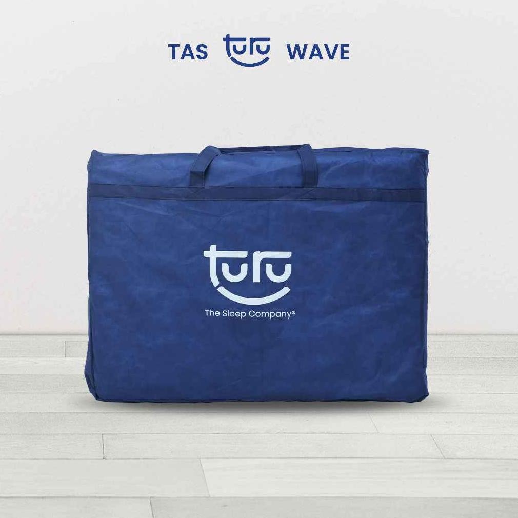 Exclusive Tas Bag Cover Kasur Lipat Turu Wave Spunbound Tebal - Dark Blue Terlaris