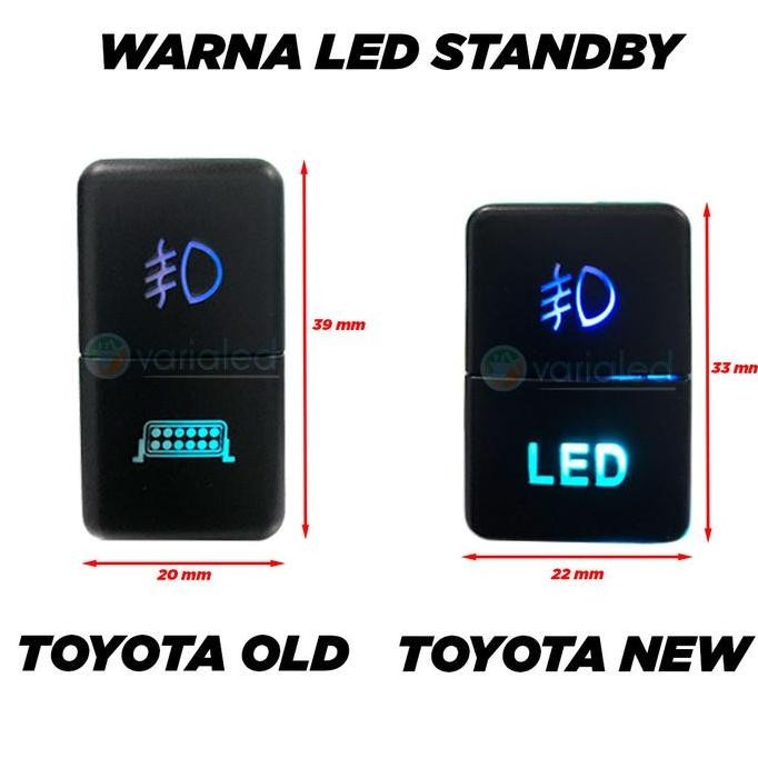 Sale Switch Saklar Foglamp Double Tombol Kabel Socket Toyota Dual Button Fog Lamp Foglight Push Pull