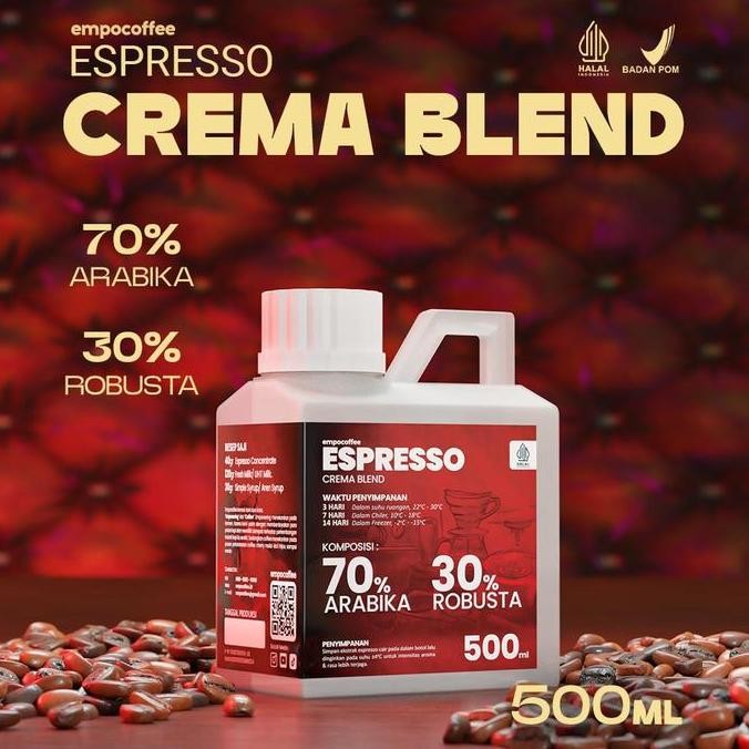 

READY ESPRESSO CAIR 500ML | KOPI KONSENTRAT ARABIKA ROBUSTA CREMA BLEND