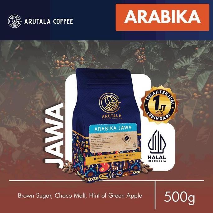 

READY ARUTALA KOPI ARABIKA JAWA 500GR - BIJI KOPI JAVA ARABICA PREMIUM ROAST