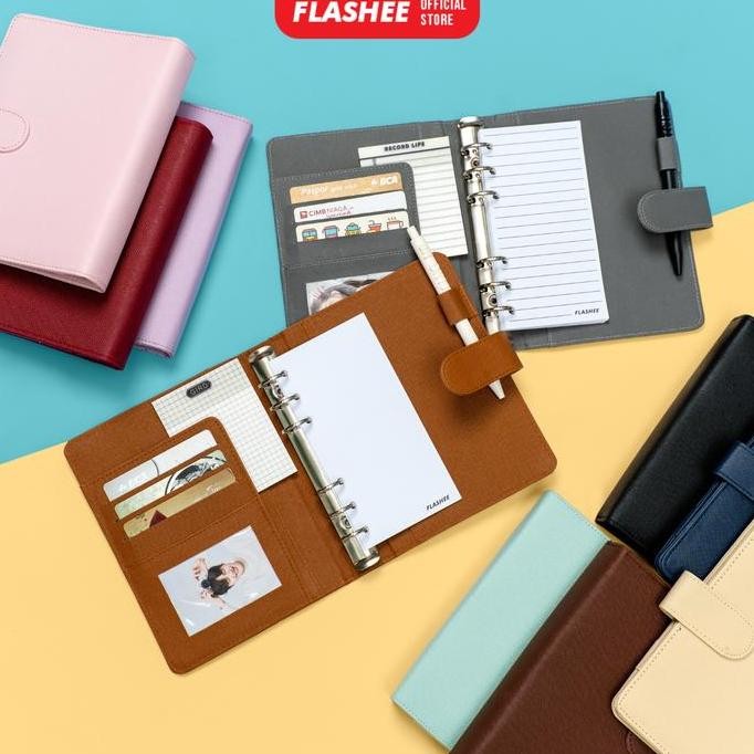

binder mini notebook a6 polos 6 ring eksklusif agenda organizer multifungsi berkualitas