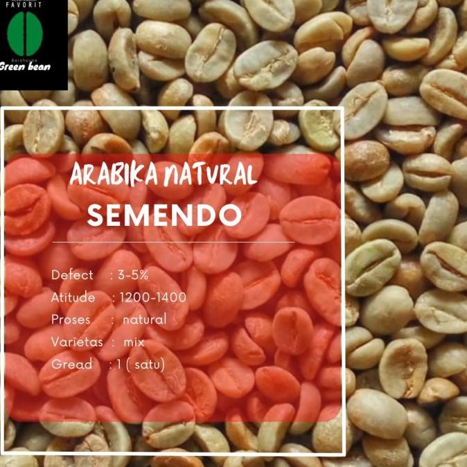 

READY GREEN BEAN ARABIKA SEMENDO 1KG - BIJI KOPI MENTAH NATURAL PROCESS